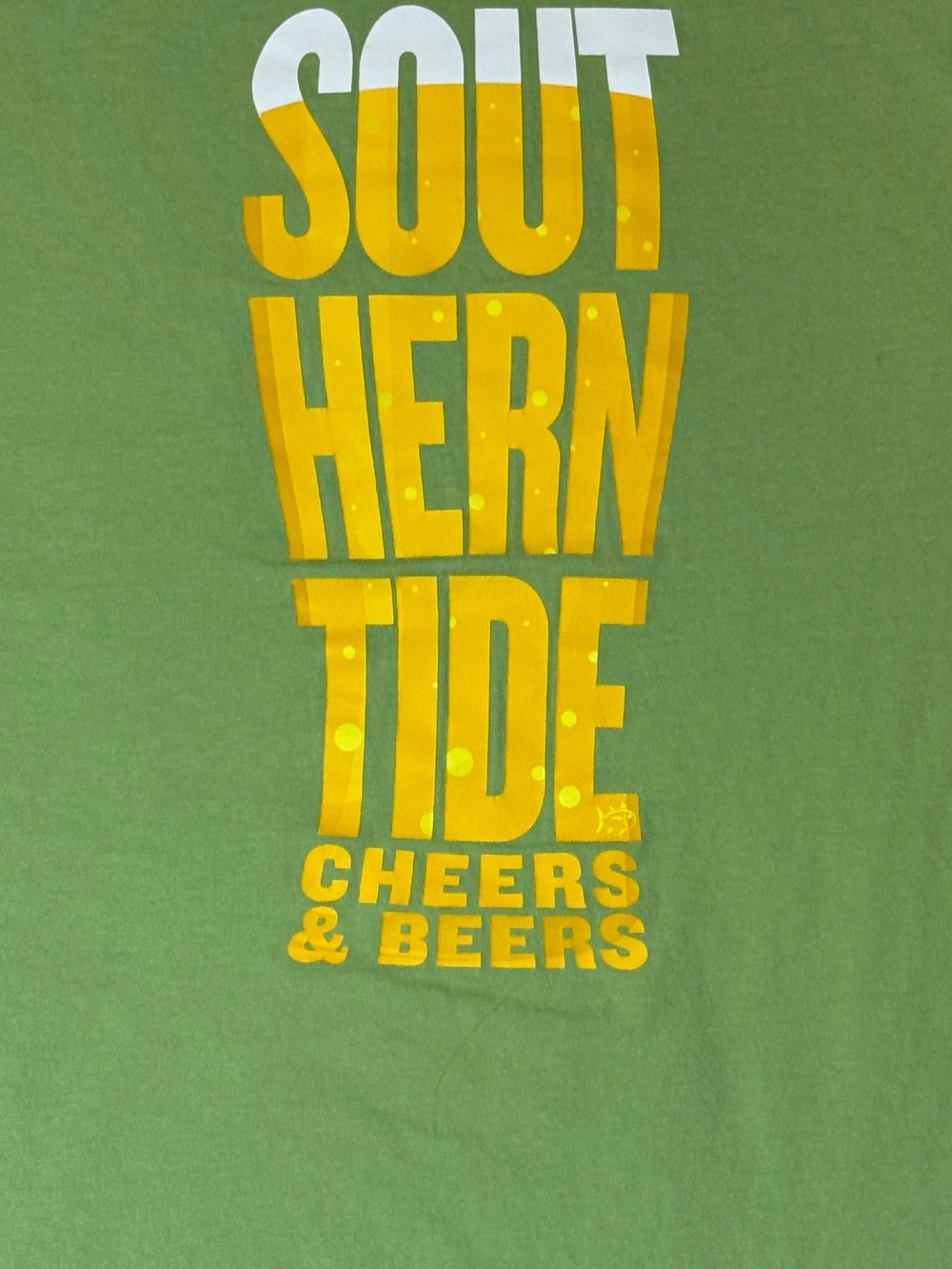 Southern Tide Short-Sleeve Pocket Tee in Green with Yellow Logo size L - Picture 5 of 8